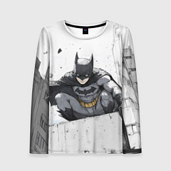Лонгслив женский Бэтмен наблюдает сверху, цвет: 3D-принт