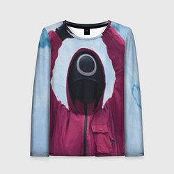 Лонгслив женский Игра в кальмара солдат, цвет: 3D-принт