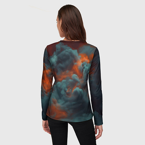 Женский лонгслив Джокер в дыму красок / 3D-принт – фото 4