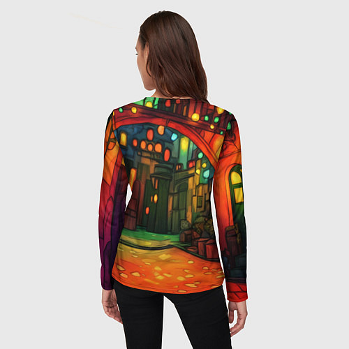 Женский лонгслив Праздничный Джокер / 3D-принт – фото 4