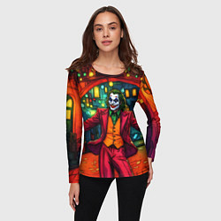 Лонгслив женский Праздничный Джокер, цвет: 3D-принт — фото 2