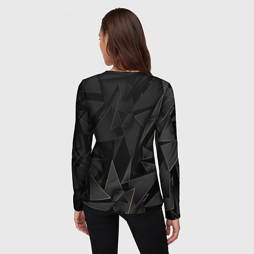 Женский лонгслив Black Clover golden poly / 3D-принт – фото 4