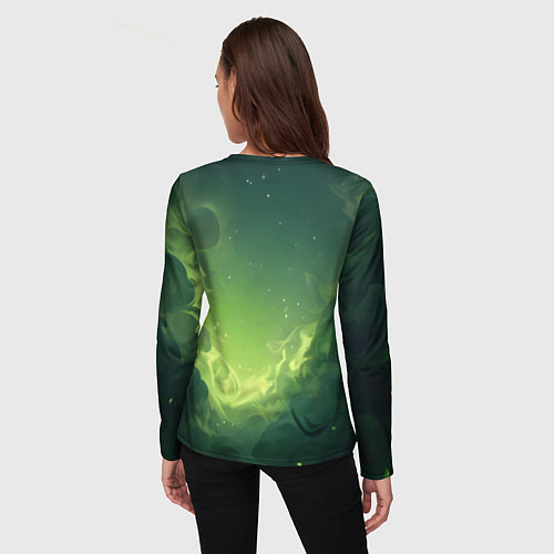 Женский лонгслив Злой Джокер в зеленом дыму / 3D-принт – фото 4