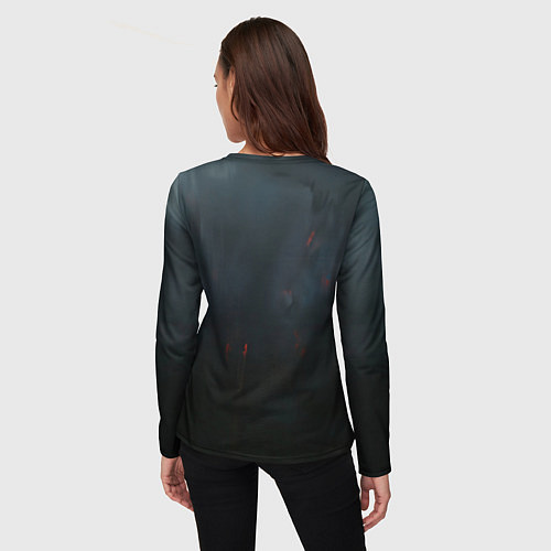 Женский лонгслив Джокер в черном фоне / 3D-принт – фото 4