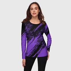 Лонгслив женский The color is purple and black, цвет: 3D-принт — фото 2