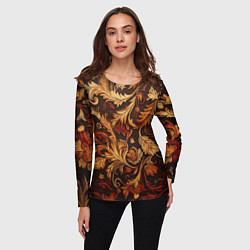 Лонгслив женский Старый ковер текстура, цвет: 3D-принт — фото 2