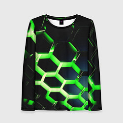 Женский лонгслив Neon Honeycombs