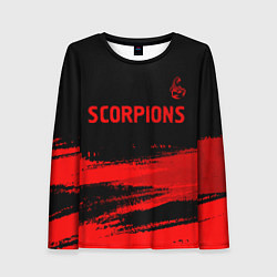 Лонгслив женский Scorpions - red gradient посередине, цвет: 3D-принт