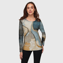 Лонгслив женский Абстракция с песком и водой, цвет: 3D-принт — фото 2