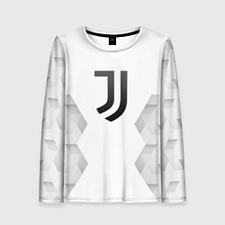 Лонгслив женский Juventus white poly, цвет: 3D-принт