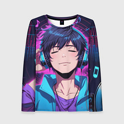 Лонгслив женский Любитель музыки, цвет: 3D-принт