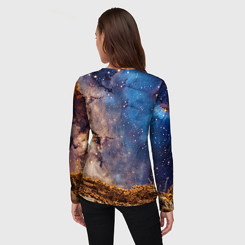 Женский лонгслив Пиксибоб в космосе / 3D-принт – фото 4