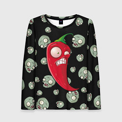 Лонгслив женский Перчик из игры растения против зомби, цвет: 3D-принт