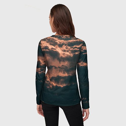 Женский лонгслив Белобог - небо славян / 3D-принт – фото 4