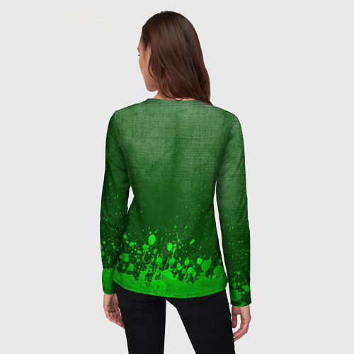 Женский лонгслив Everton - green gradient посередине / 3D-принт – фото 4