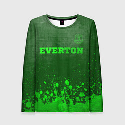 Лонгслив женский Everton - green gradient посередине, цвет: 3D-принт