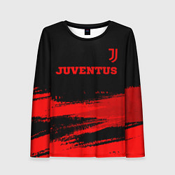 Лонгслив женский Juventus - red gradient посередине, цвет: 3D-принт
