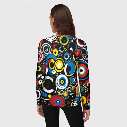 Женский лонгслив Абстракция геометрическая / 3D-принт – фото 4