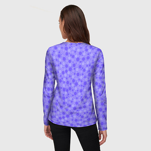 Женский лонгслив Фиолетовый сиреневый пузыри / 3D-принт – фото 4