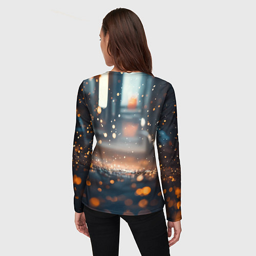Женский лонгслив Человек паук и золотая пыльца / 3D-принт – фото 4