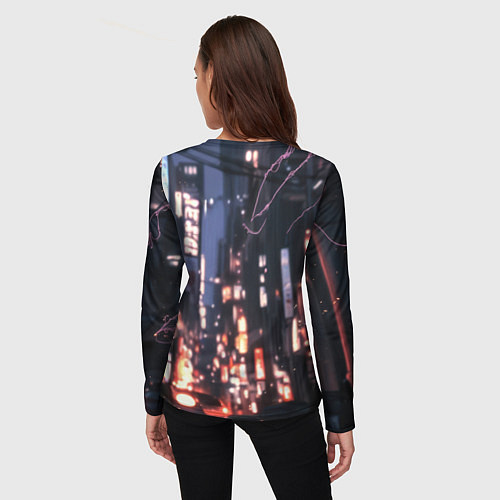 Женский лонгслив Человек паук в черном / 3D-принт – фото 4