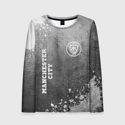 Лонгслив женский Manchester City - grey gradient вертикально, цвет: 3D-принт