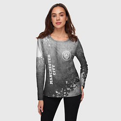 Лонгслив женский Manchester City - grey gradient вертикально, цвет: 3D-принт — фото 2