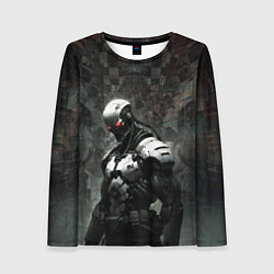 Лонгслив женский Боевой кибернетический андроид, цвет: 3D-принт