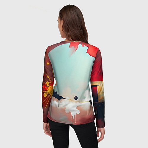 Женский лонгслив Сюрреалистичная абстракция / 3D-принт – фото 4