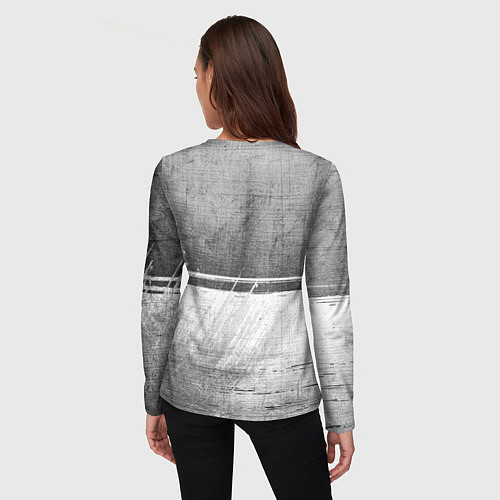 Женский лонгслив AC Milan - grey gradient посередине / 3D-принт – фото 4