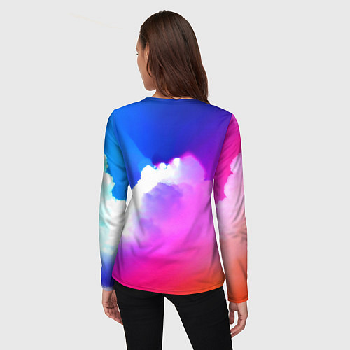 Женский лонгслив Portal закат / 3D-принт – фото 4