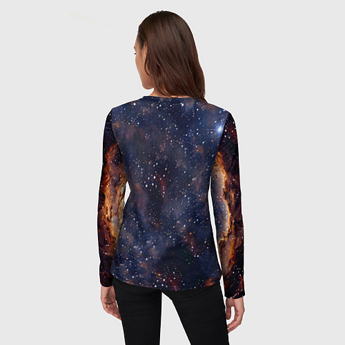 Женский лонгслив Сноу-шу в космосе / 3D-принт – фото 4