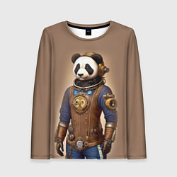 Лонгслив женский Крутой панда в стиле стимпанк, цвет: 3D-принт