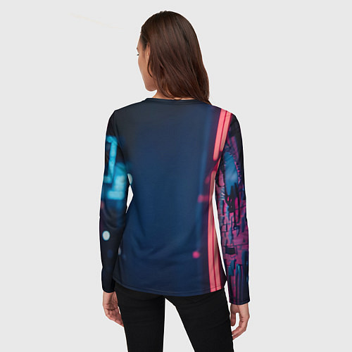Женский лонгслив Человек-паук с неоновыми глазами / 3D-принт – фото 4