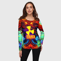 Лонгслив женский Stalker монстр чернобыля, цвет: 3D-принт — фото 2