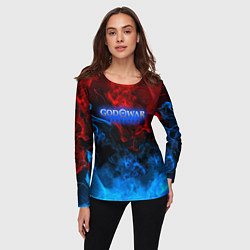 Лонгслив женский God of War битва огня, цвет: 3D-принт — фото 2