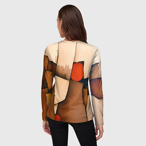 Женский лонгслив Фрагментированная композиция / 3D-принт – фото 4