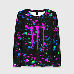 Женский лонгслив Monster energy неоновые краски