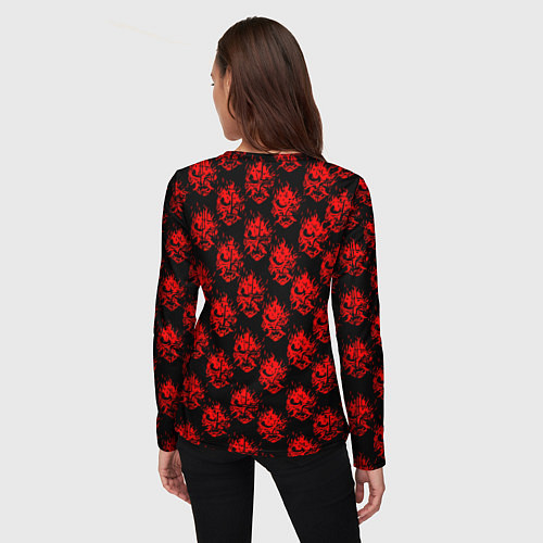 Женский лонгслив Samurai cyberpunk / 3D-принт – фото 4