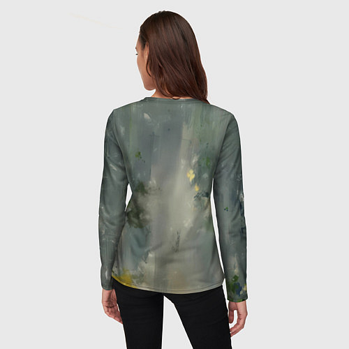 Женский лонгслив Бэтмен зеленые краски / 3D-принт – фото 4