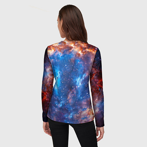 Женский лонгслив Дратхаар в космосе / 3D-принт – фото 4