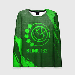 Лонгслив женский Blink 182 - green gradient, цвет: 3D-принт
