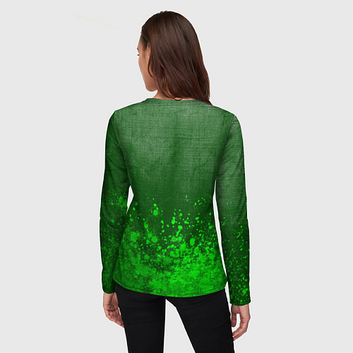 Женский лонгслив Liverpool - green gradient посередине / 3D-принт – фото 4