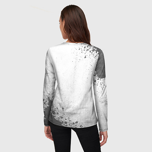 Женский лонгслив Manchester City - white gradient вертикально / 3D-принт – фото 4