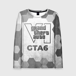 Лонгслив женский GTA6 - white gradient, цвет: 3D-принт