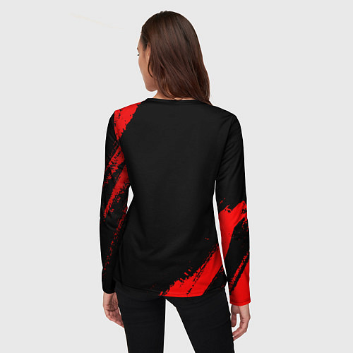 Женский лонгслив Queen - red gradient / 3D-принт – фото 4