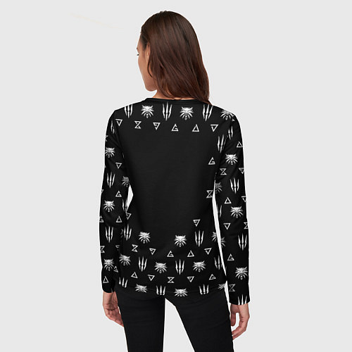 Женский лонгслив Ведьмак логотипы / 3D-принт – фото 4