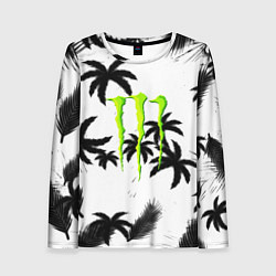 Женский лонгслив Monster energy пальмы