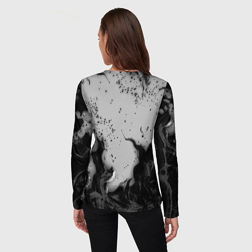 Женский лонгслив NASA неоновый огонь / 3D-принт – фото 4