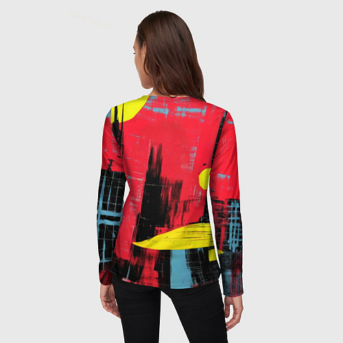 Женский лонгслив Бэтмен красками / 3D-принт – фото 4